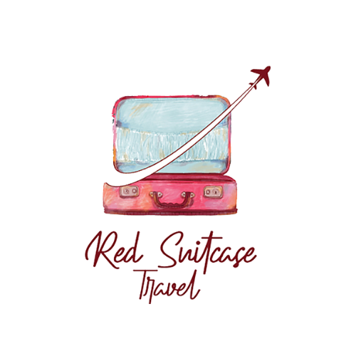 Red Suitcase Travel Logo Transparent